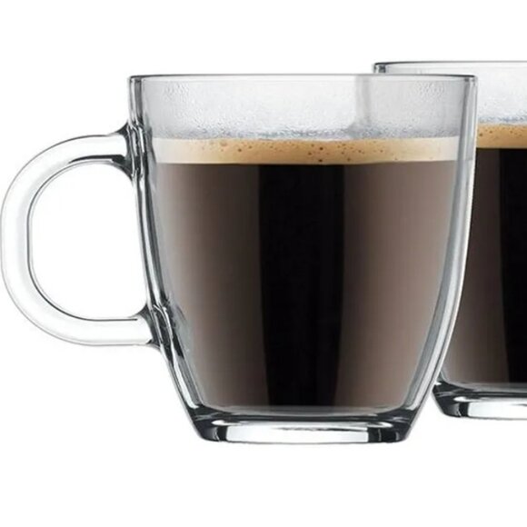 BODUM FRENCH PRESS CAFFETTIERA COFFEE SET WITH TWO GLASS MUGS- NEW IN BOX - Picture 4 of 12